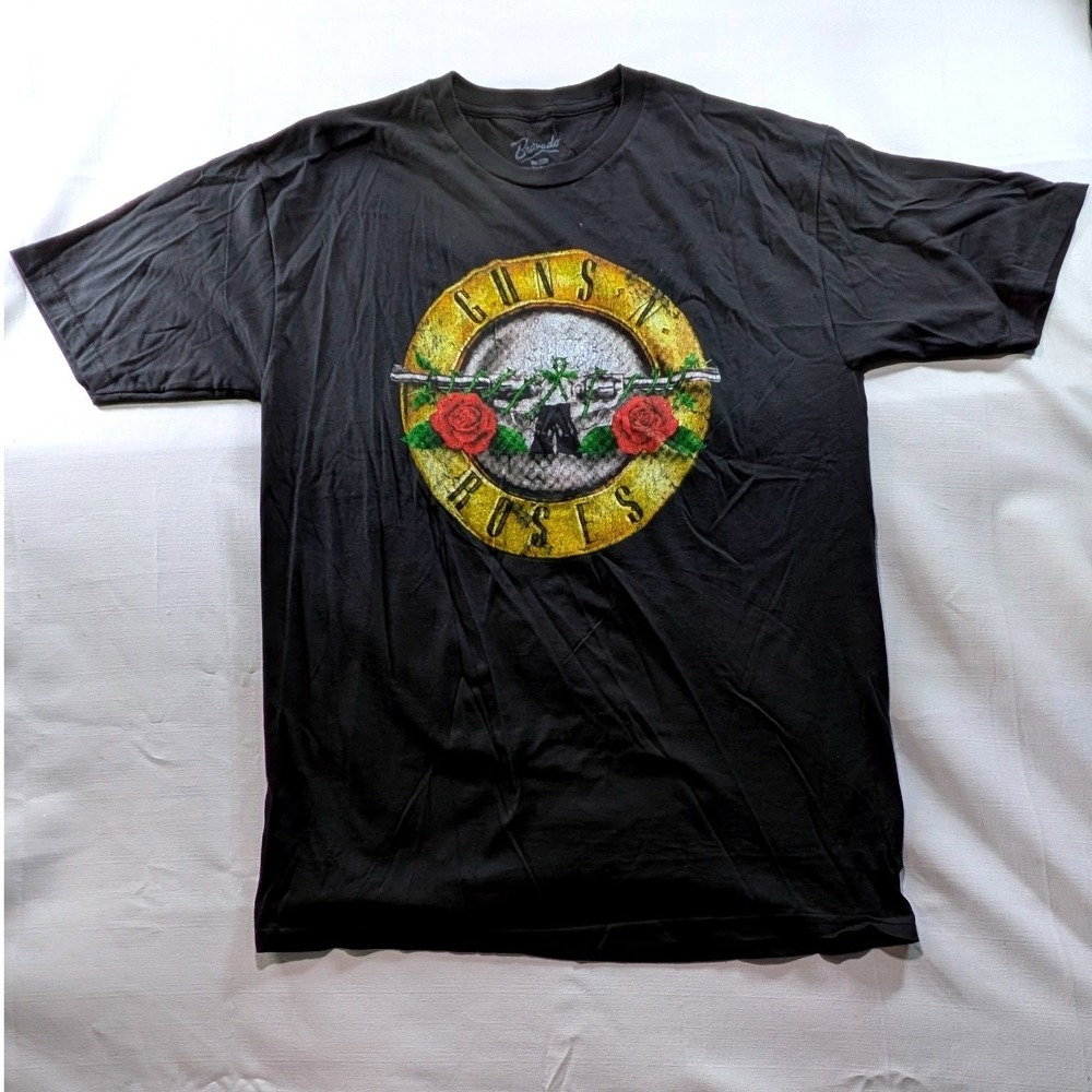 Bravado Guns N Roses Graphic T-Shirt Mens Large Black Short Sleeve Rock Band Tee